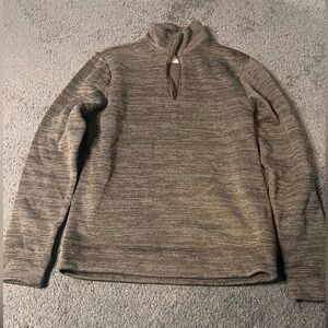 Old Navy Men Sweater Tan/Brown 3/4 Zip Up Long Sleeve Polyester Sz Medium